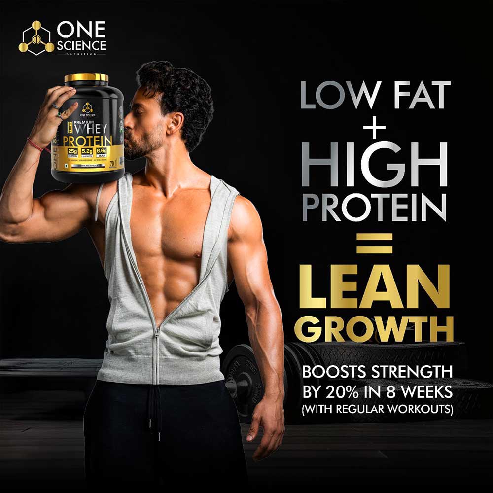 4 - One Science 100% Premium Whey Protein,  5 lb  Strawberry White Chocolate - with Free 150g Creatine 