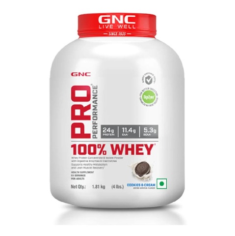 1 - GNC Pro Performance 100% Whey Protein, 4 lb Cookie & Cream
