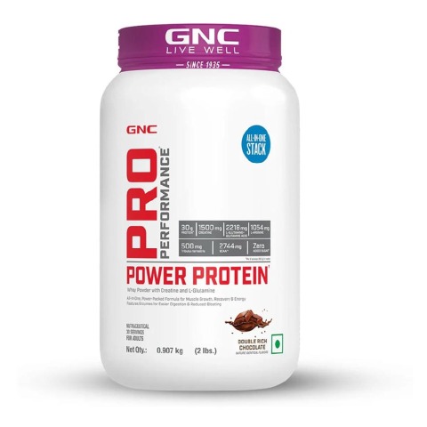 1 - GNC Pro Performance Power Protein,  2 lb  Double Rich Chocolate 