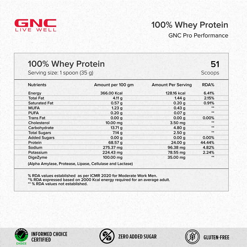 6 - GNC Pro Performance 100% Whey Protein,  4 lb  Mango Smoothie 