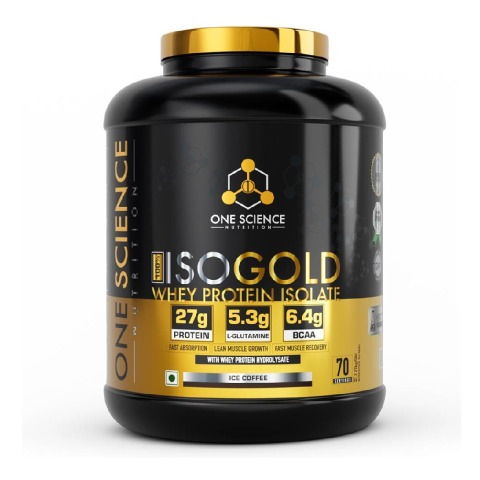 1 - One Science 100% Iso Gold Whey Protein Isolate,  5 lb  Ice Coffee 