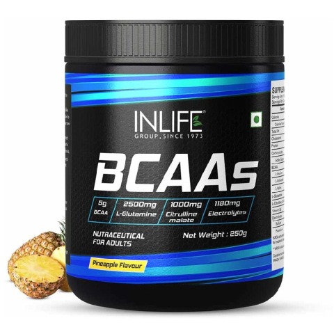 1 - INLIFE BCAAs,  0.55 lb  22 Servings  Pineapple 
