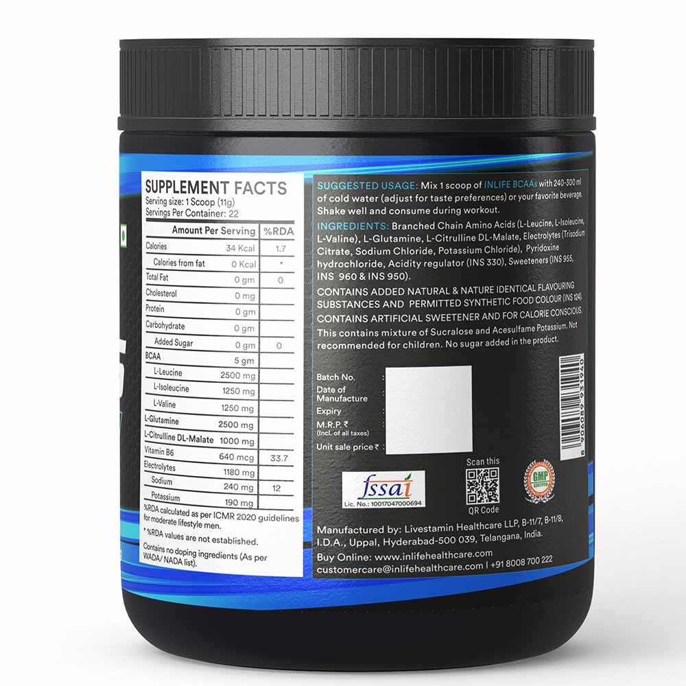 2 - INLIFE BCAAs,  0.55 lb  19 Servings  Watermelon 