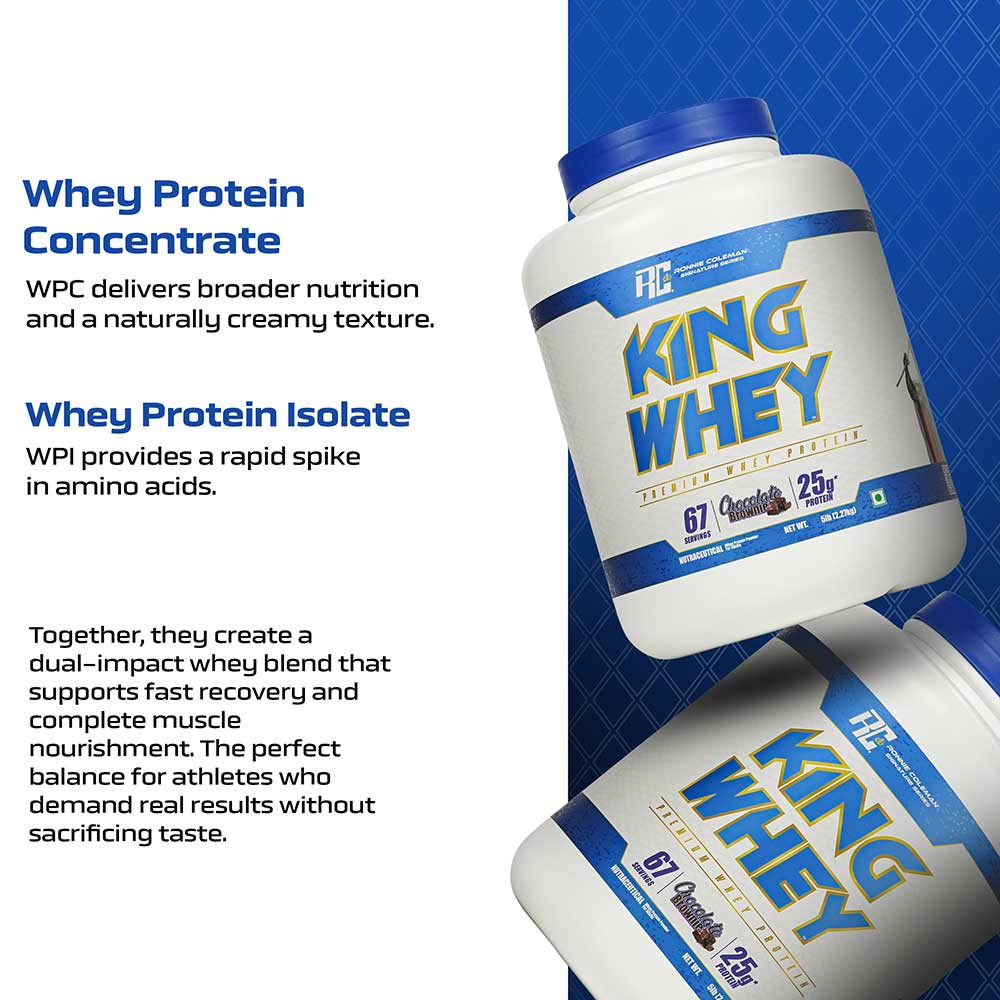 4 - Ronnie Coleman King Whey Protein,  5 lb  Chocolate Brownie