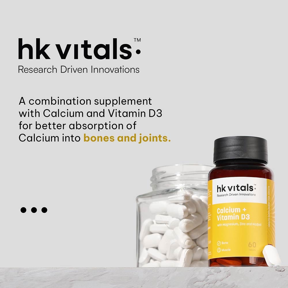 3 - HealthKart HK Vitals Calcium,  60 tablet(s)  Unflavoured