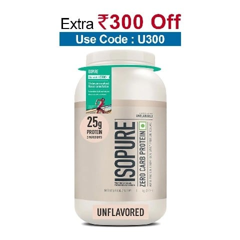 Isopure 100% Whey Protein Isolate,  2.2 lb  Zero Carb - Unflavoured 