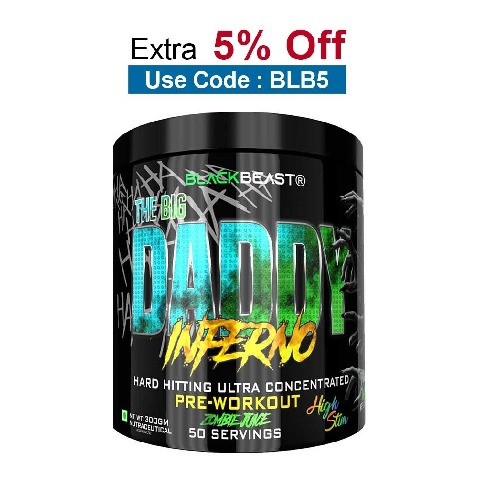 1 - BLACK BEAST The Big Daddy Inferno Pre-Workout, 0.66 lb Zombie Juice