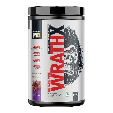 31 - MuscleBlaze Pre Workout WrathX, 1.19 lb Natty Berries