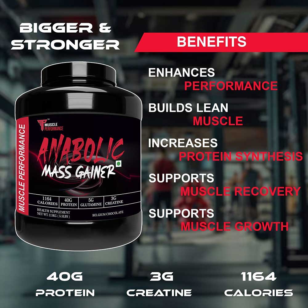 6 - Muscle Performance Anabolic Mass Gainer,  5.5 lb  Rabri Kulfi 