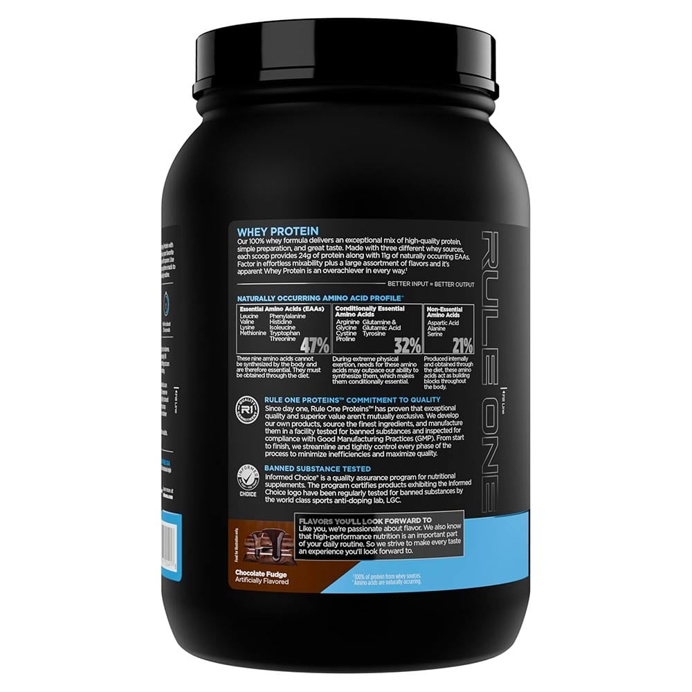 4 - Rule One 100% Whey Protein,  2.01 lb  Chocolate Fudge 