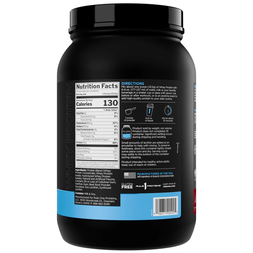 2 - Rule One 100% Whey Protein,  1.99 lb  Strawberries & Creme 