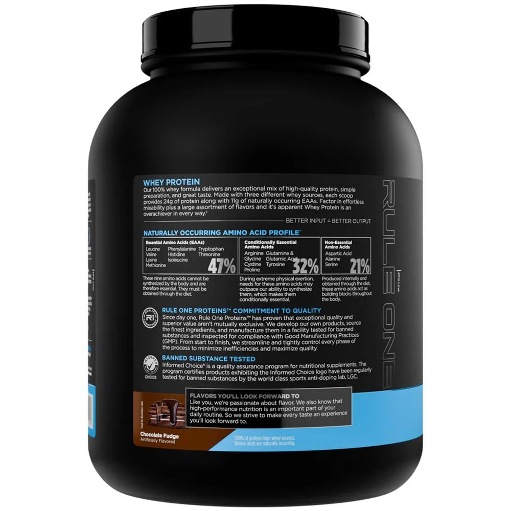 4 - Rule One 100% Whey Protein,  5.02 lb  Chocolate Fudge 