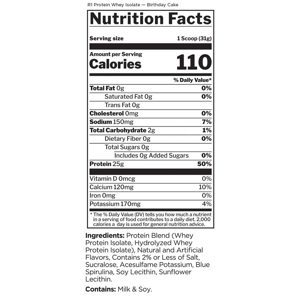 4 - Rule One R1 Protein,  1.98 lb  Birthday Cake 