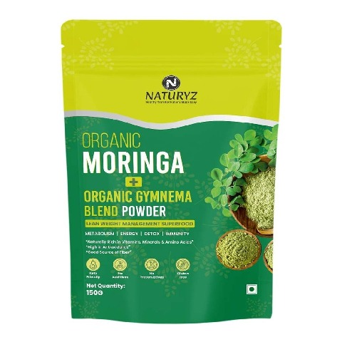 1 - Naturyz Organic Moringa + Gymnema (Gudmar) Powder,  150 g 