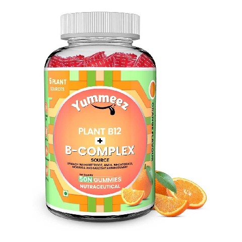 1 - Naturyz Plant B12 + B Complex,  50 gummies  Orange 