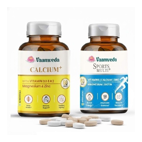 1 - Vaamveda Calcium+ & Sports Multi+ Combo, 60 tablet(s) Unflavoured