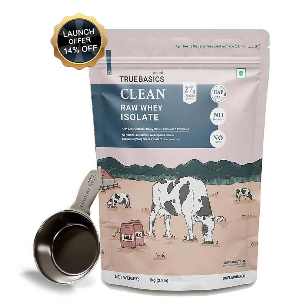 TrueBasics Clean Raw Whey Isolate, 2.2 lb Unflavoured-image-11