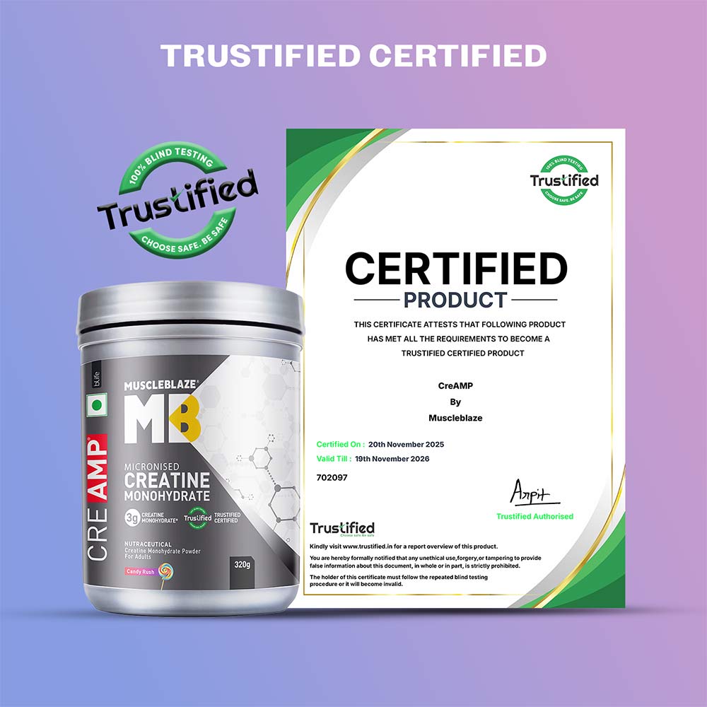 MuscleBlaze Creatine Monohydrate CreAMP,  Candy Rush  0.71 lb