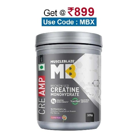 MuscleBlaze Creatine Monohydrate CreAMP,  Candy Rush  0.71 lb 