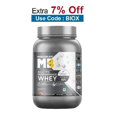 MuscleBlaze Biozyme Performance Whey,  2.2 lb  Chocolate Hazelnut 