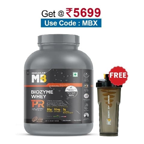 MuscleBlaze Biozyme Whey PR,  4.4 lb  Cookies & Cream 