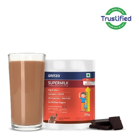 Supermilk Gritzo Growth+ for Boy 13+ years,  200 g  Double Chocolate 