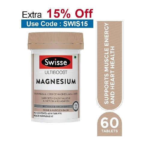 Swisse Ultiboost Magnesium,  Unflavoured  60 tablet(s) 