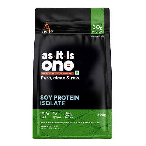 1 - AS-IT-IS Nutrition Soy Protein Isolate,  1.1 lb  Unflavoured 