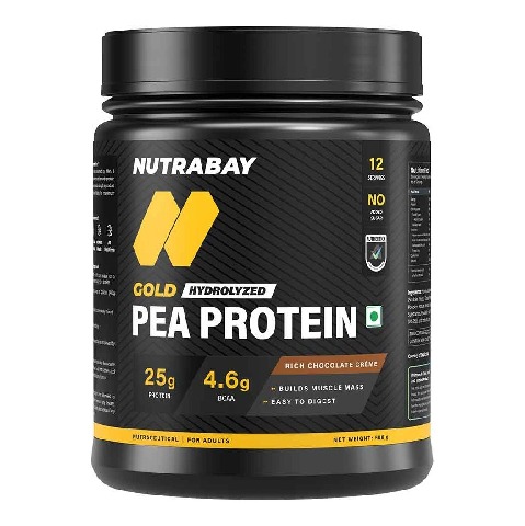 1 - Nutrabay Gold Pea Protein, 1.1 lb Rich Chocolate Creme