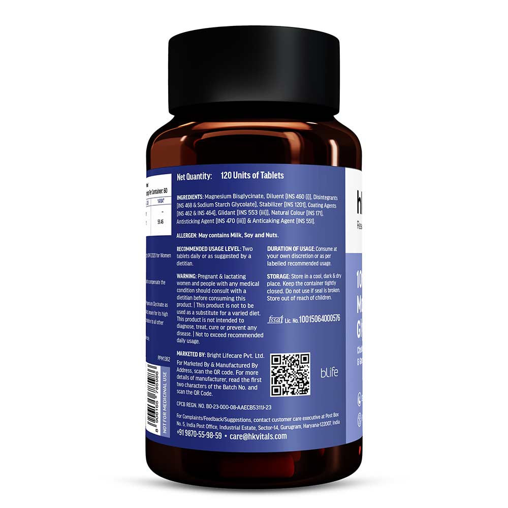 11 - HK Vitals Magnesium Glycinate,  Men  120 tablet(s)