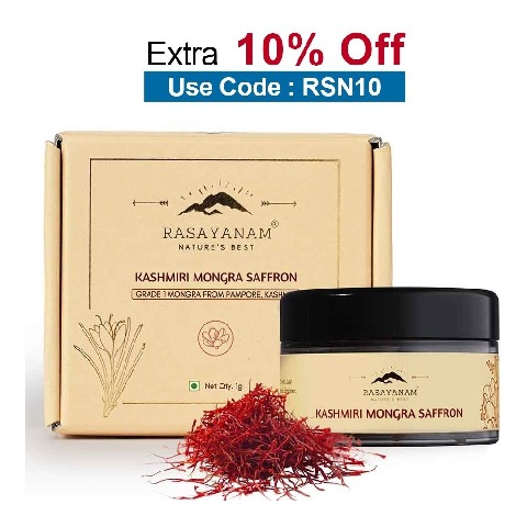 Rasayanam Kashmiri Saffron Mongra,  Natural  1 g 