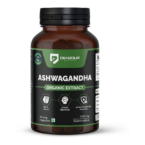 1 - Denzour Nutrition Organic Ashwagandha 1000mg,  60 veggie capsule(s) 