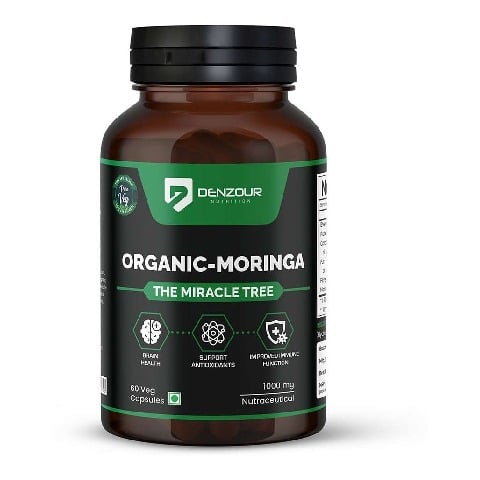 1 - Denzour Nutrition Organic Moringa 1000mg, 60 veggie capsule(s)