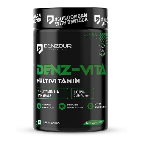 1 - Denzour Nutrition Denz-Vita Multivitamin with 25 Vitamins & Minerals,  60 capsules  Unflavoured 