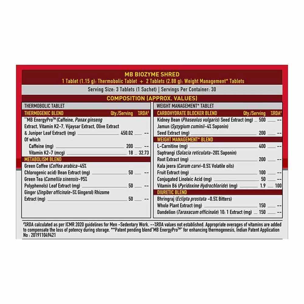 Liquid L-Carnitine 450 ml & Biozyme Shred 90 Tabs Combo