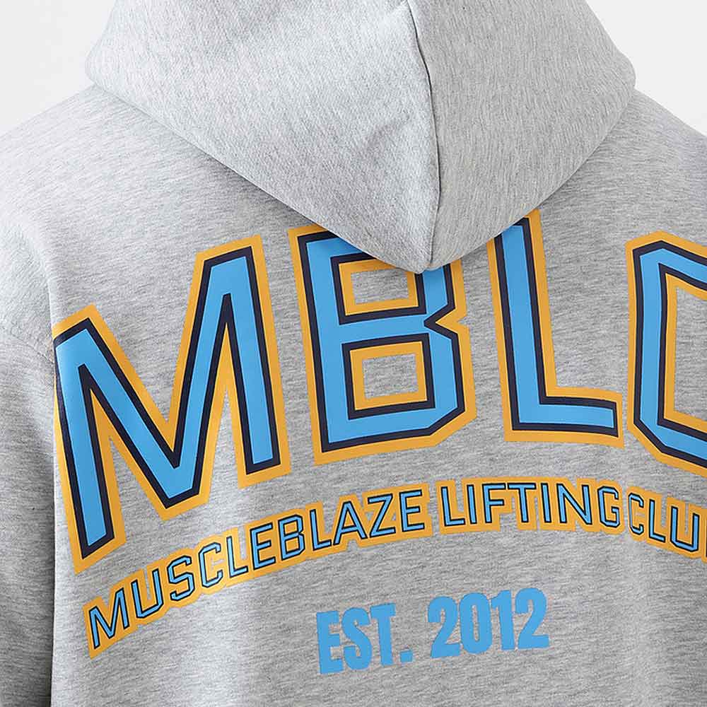 2 - MuscleBlaze Lifting Club Hoodie,  X-Large  Grey Melange