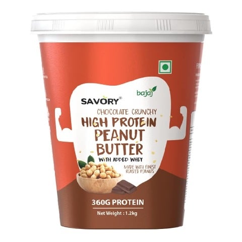 1 - Savory Chocolate High Protein Peanut Butter,  1.2 kg  Crunchy 