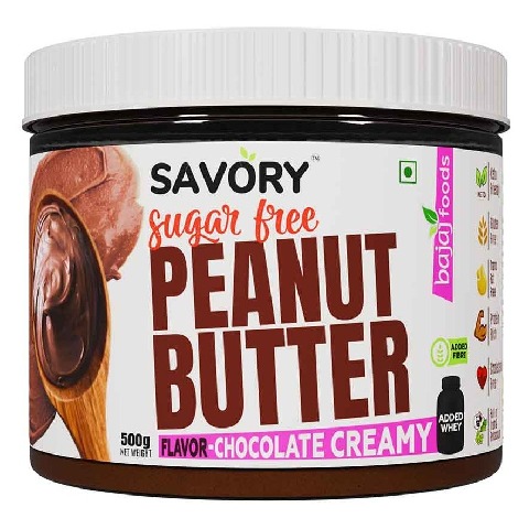 1 - Savory Sugar Free Peanut Butter,  500 g  Chocolate Creamy 