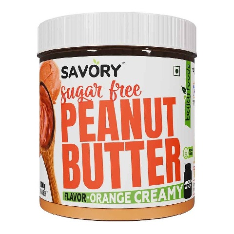 1 - Savory Sugar Free Peanut Butter,  900 g  Orange Creamy 
