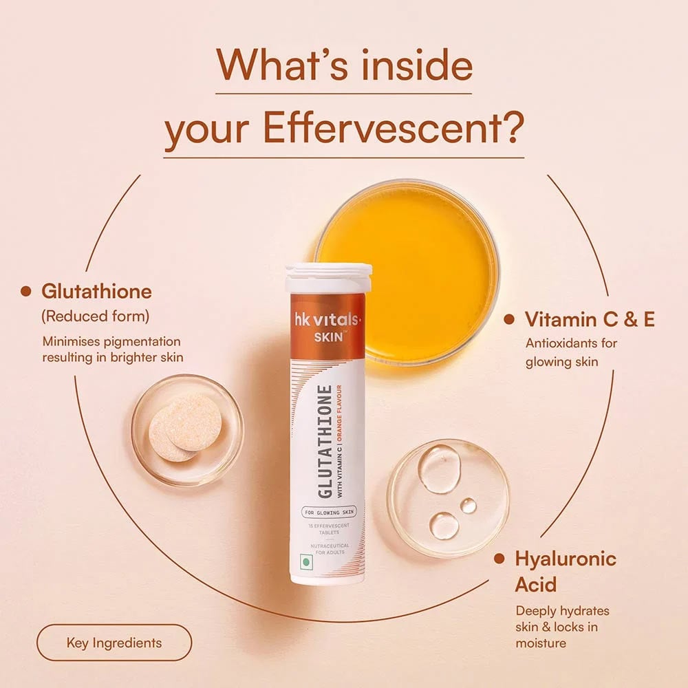 1 - HK Vitals Glutathione Effervescent with Vitamin C,  Orange  30 tablet(s)