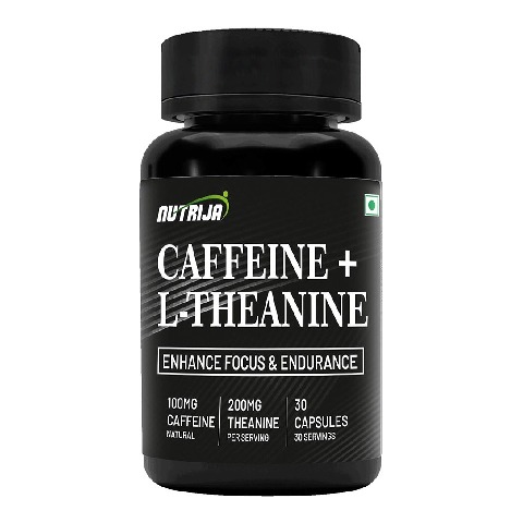 1 - NutriJa Caffeine 100mg + L-Theanine 200mg,  30 capsules 
