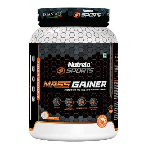 1 - Nutrela Sports Patanjali Mass Gainer, 2.2 lb Malai Kulfi