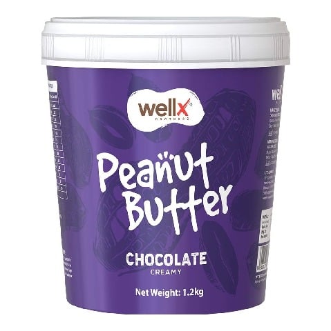 1 - WellX Peanut Butter,  1.2 kg  Chocolate Creamy 