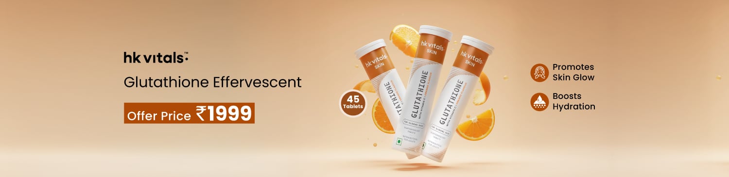 HK Vitals Glutathione Effervescent with Vitamin C 45 Tabs Orange | Offer Price - 1999