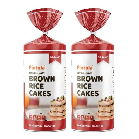 1 - Pintola Wholegrain Brown Rice Cakes,  Multigrain (Pack of 2)  125 g 