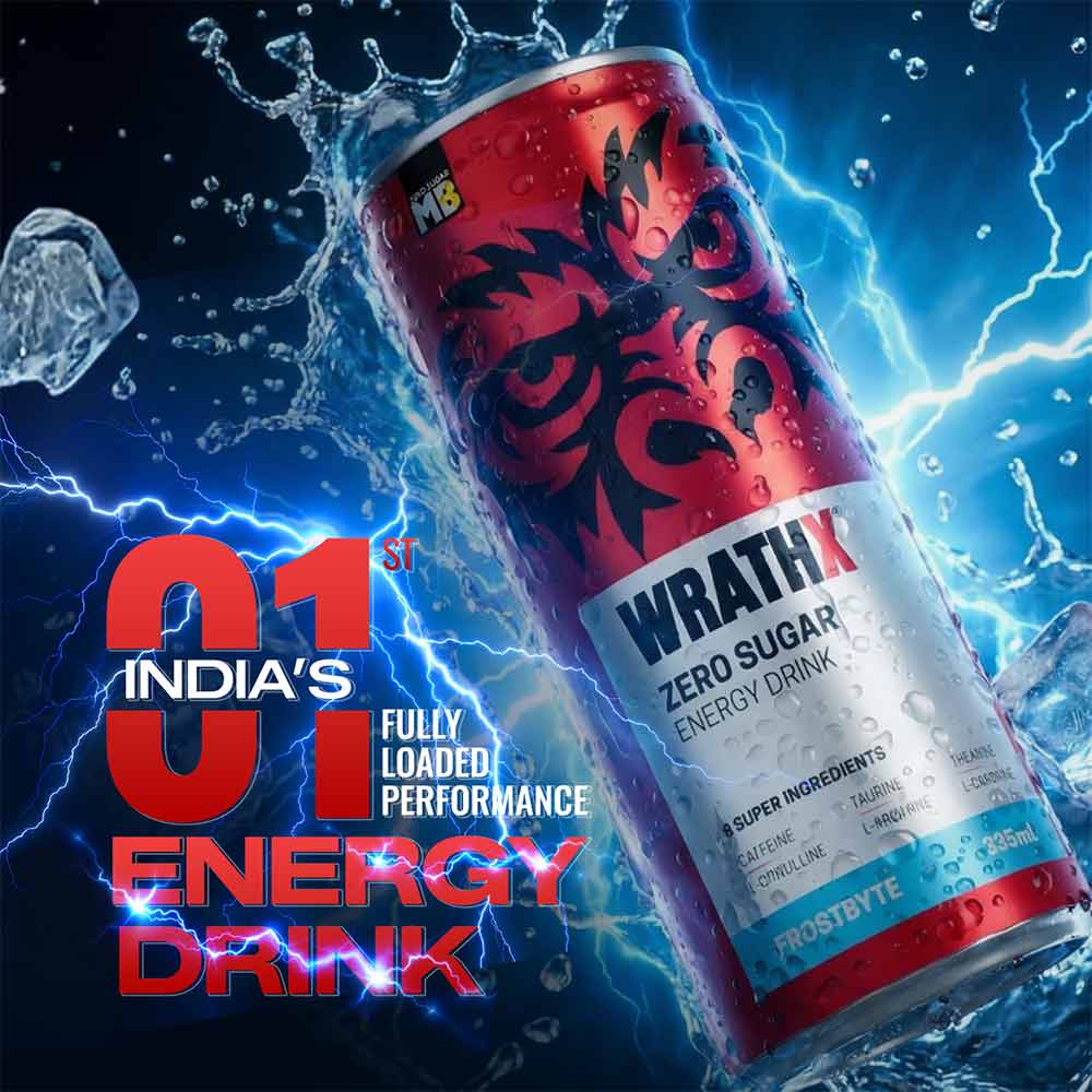 2 - MuscleBlaze WrathX Energy Drink,  335 ml  Frostbyte (Pack of 6)