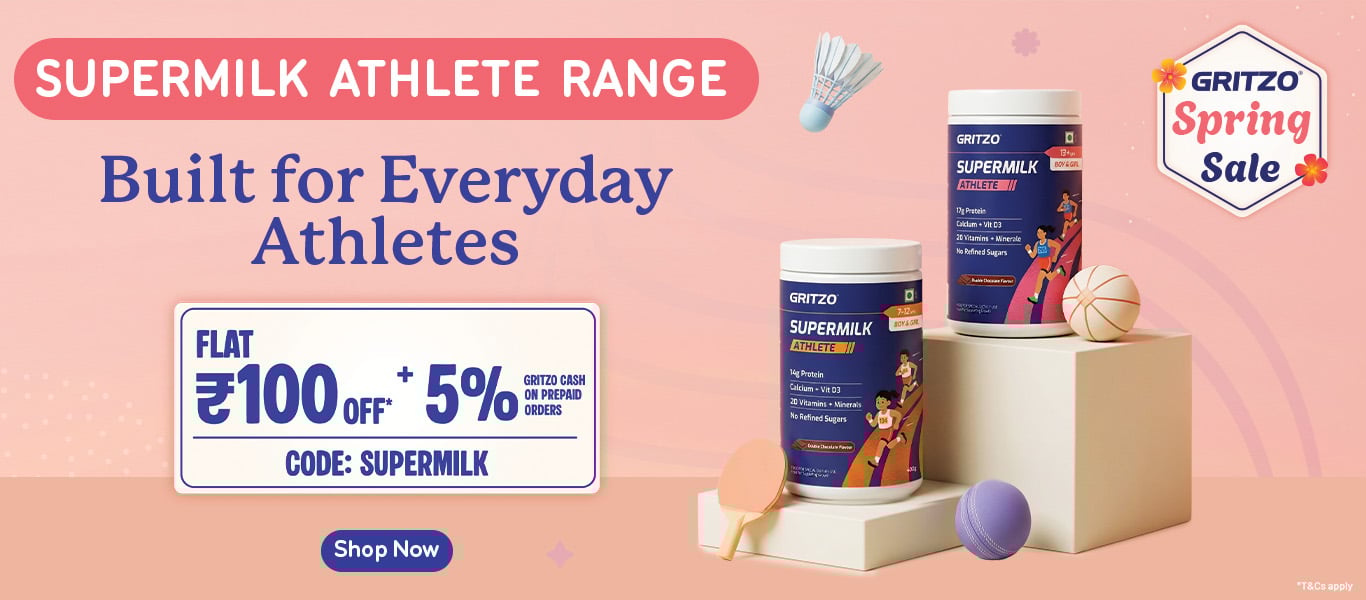 Flat Rs. 100 Off on Supermilk Athlete Range