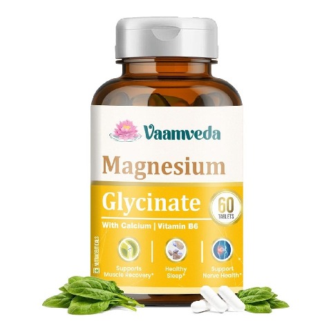 Vaamveda Magnesium Glycinate with Calcium & Vitamin B6, Unflavoured 60 tablet(s)