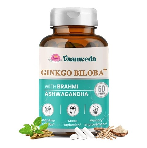 Vaamveda Ginkgo Biloba+ with Brahmi & Ashwagandha, 60 tablet(s)