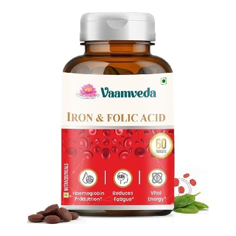 Vaamveda Iron & Folic Acid,  60 tablet(s) 
